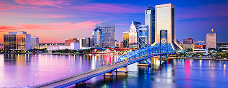 Jacksonville Office Continental Strategy, Jacksonville skyline at sunset